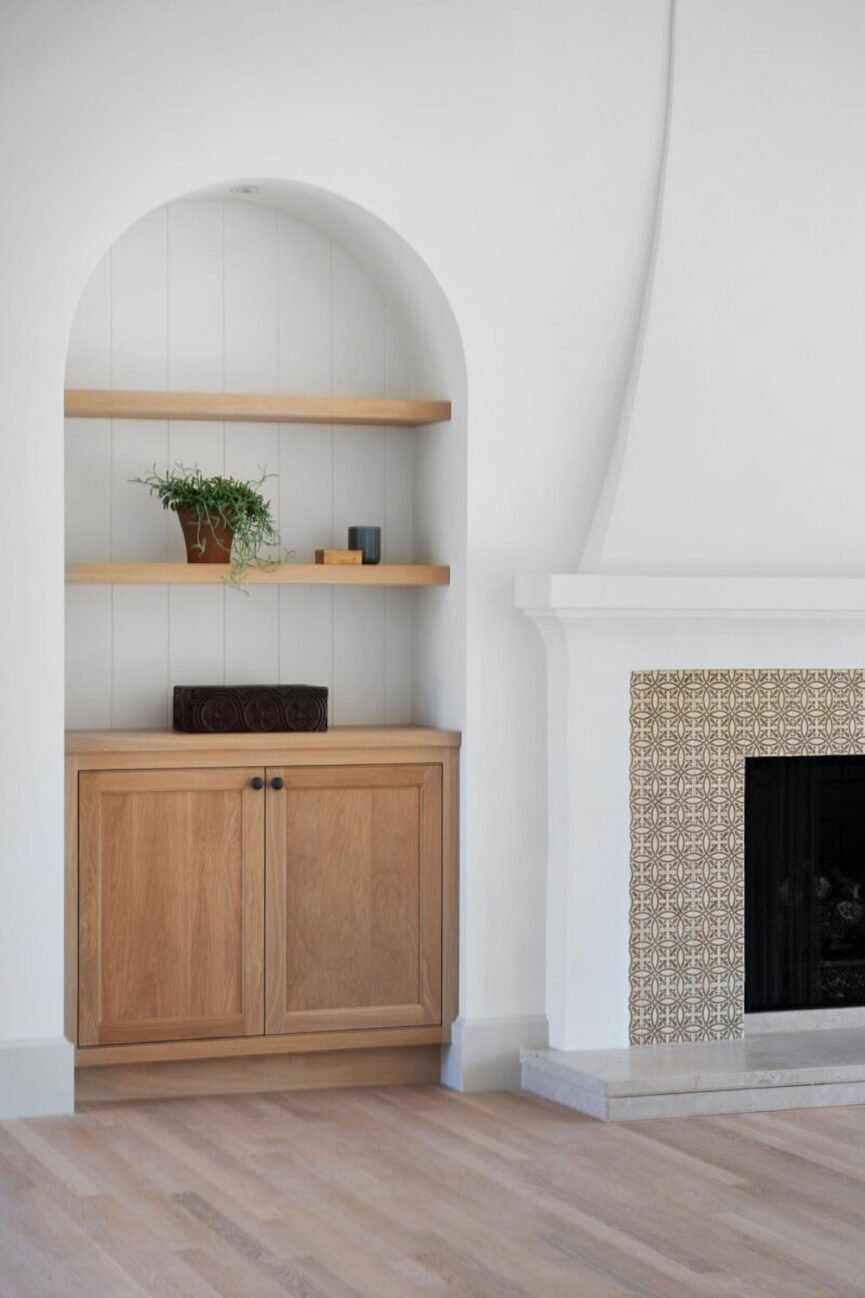 White living room.