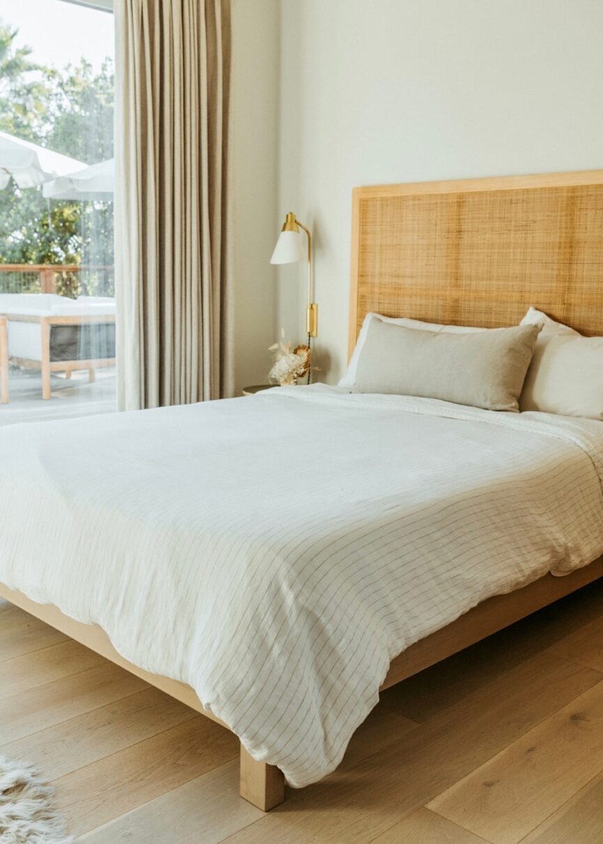 Airy, light bedroom.