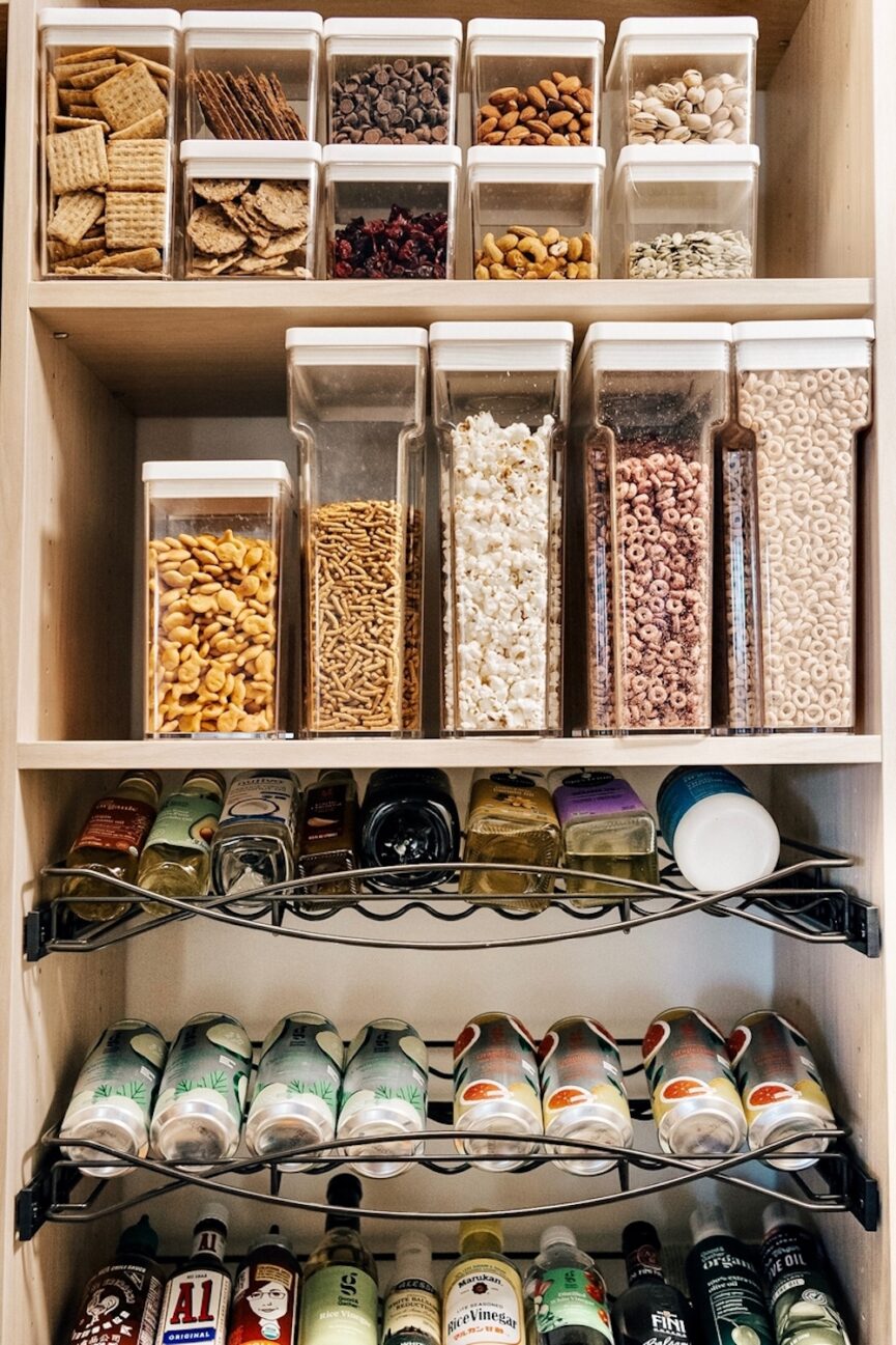 Pantry shelves.