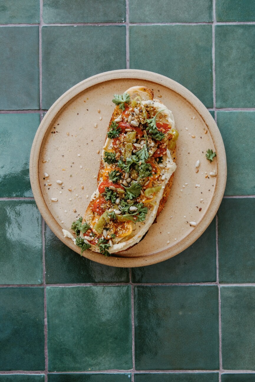 Hummus toast.