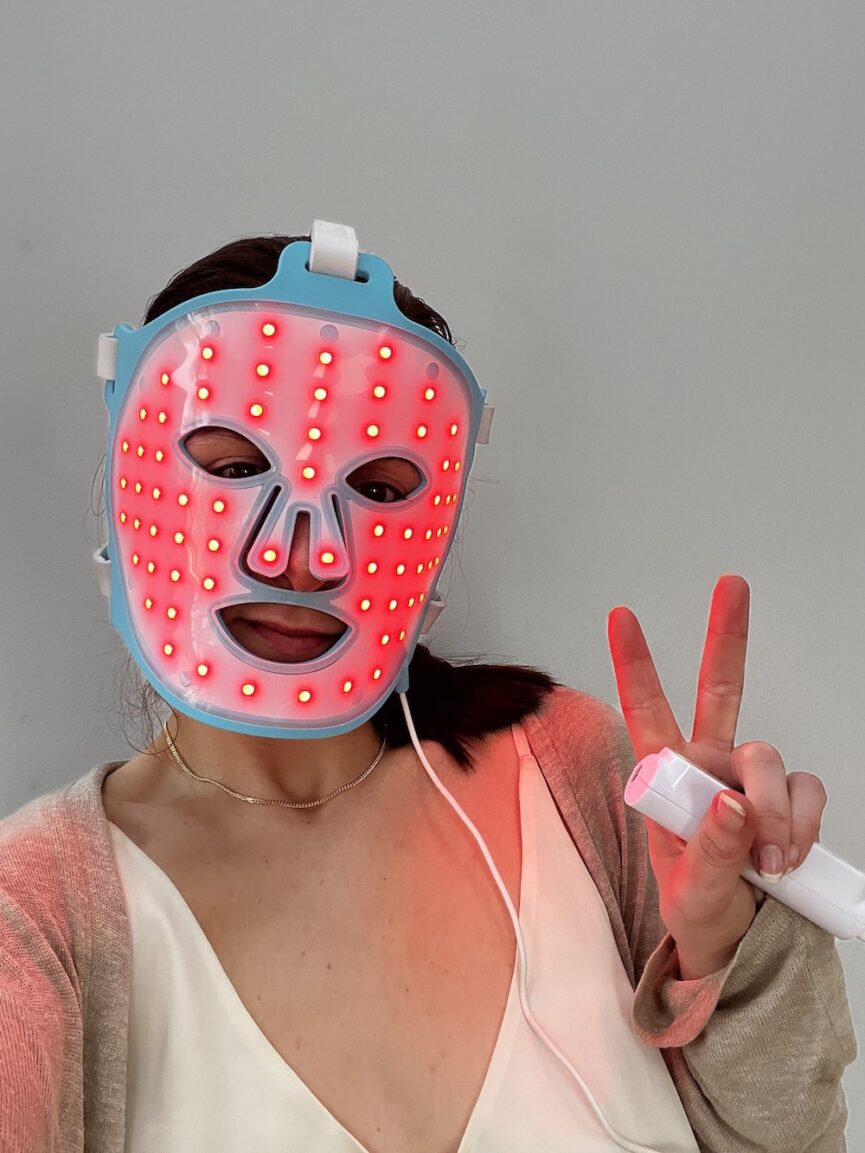 Isabelle Eyman red light therapy mask.