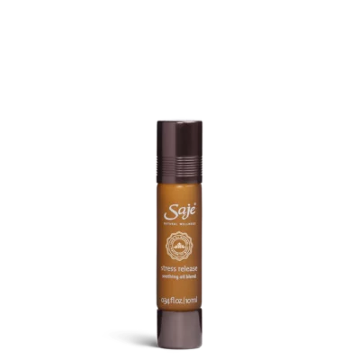 Saje stress relief essential oil blend.