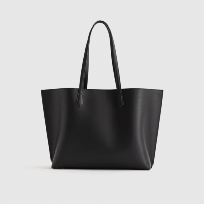 Italian Leather Triple Compartment Shopper Tote