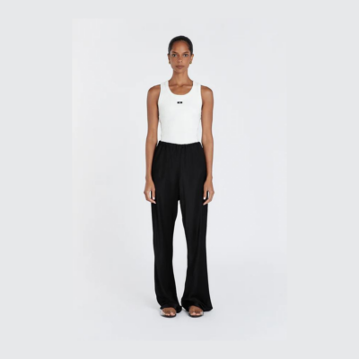 Myka Black Satin Pant