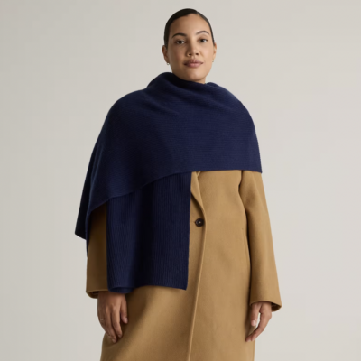 Mongolian Cashmere Ribbed Wrap