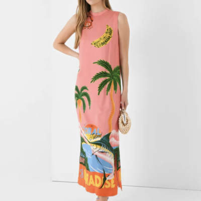 Alémais Paradiso Silk Midi Dress