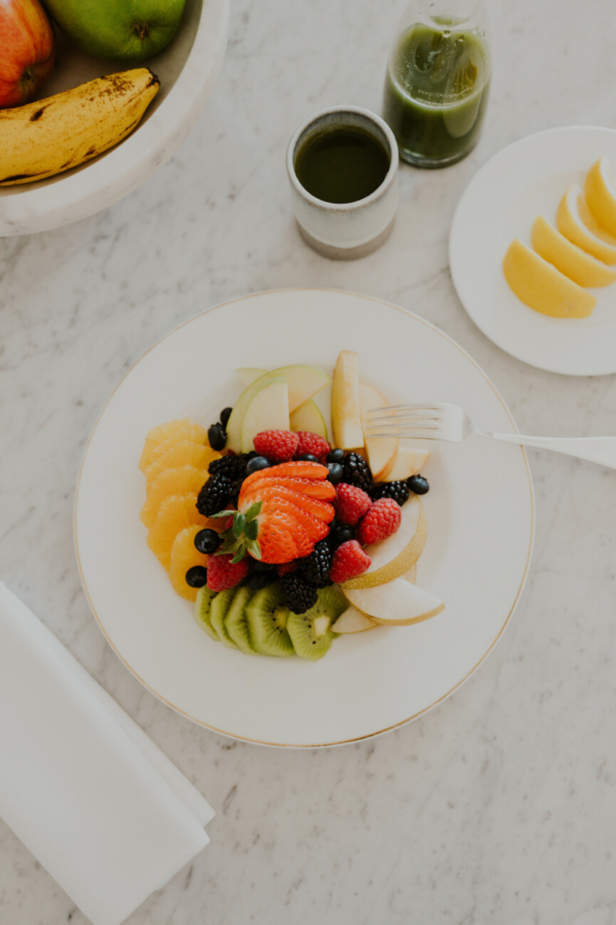 Bowl of fruit.