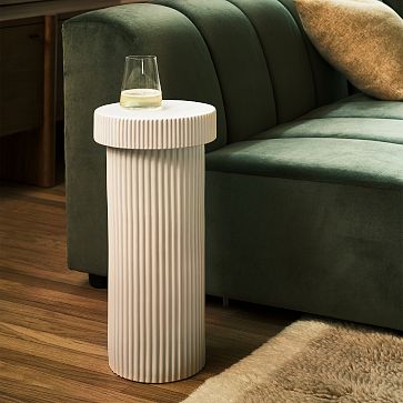 Fluted drink table from West Elm