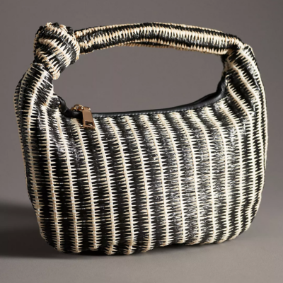 Melie Bianco Raffia Brigitte Satchel