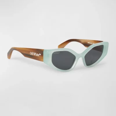 Off-White Memphis Beveled Acetate Cat-Eye Sunglasses