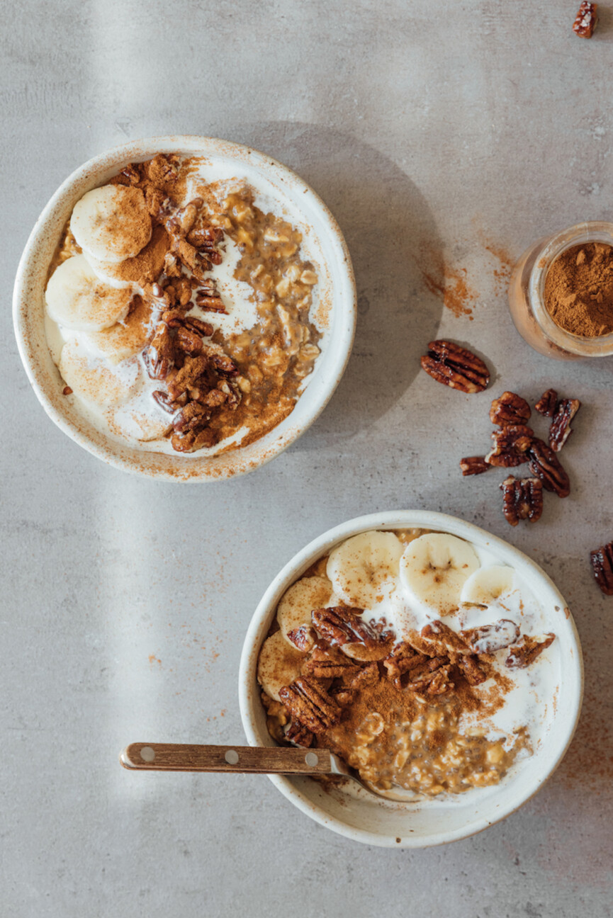 Pumpkin overnight oats recipe.