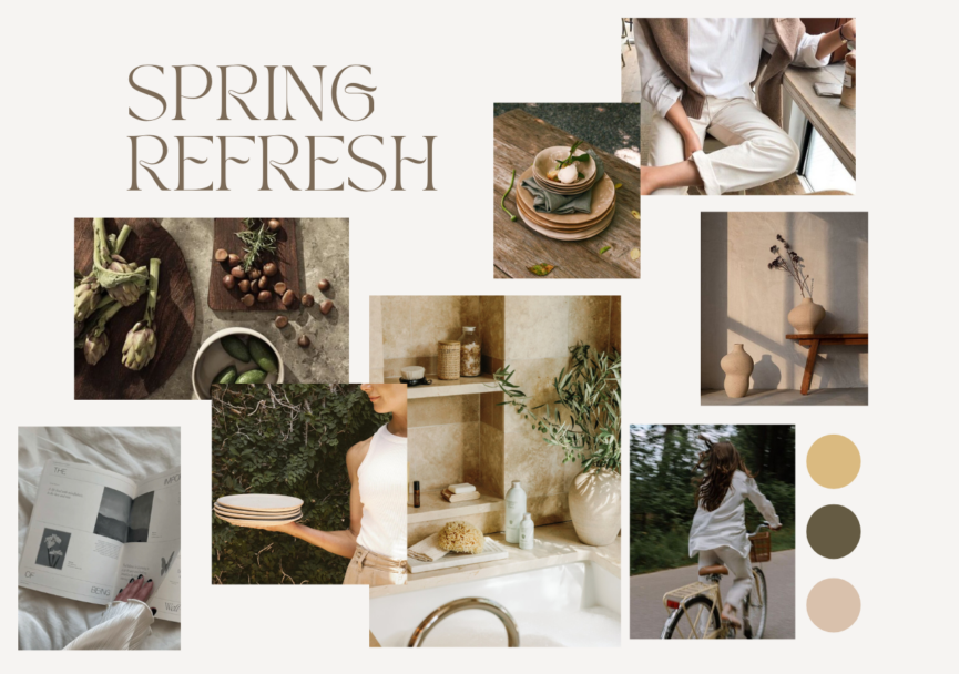 Spring refresh essentials moodboard