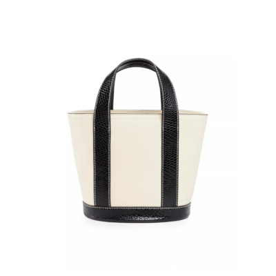Staud Allora Mini Snake Embossed Leather Tote