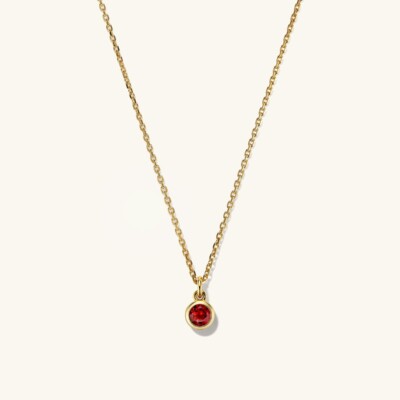 Birthstone Necklace January Garnet