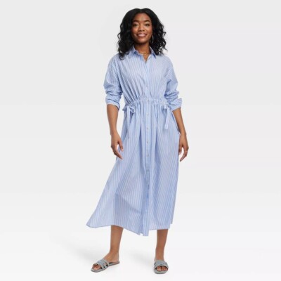long sleeve cinch waist maxi sundress