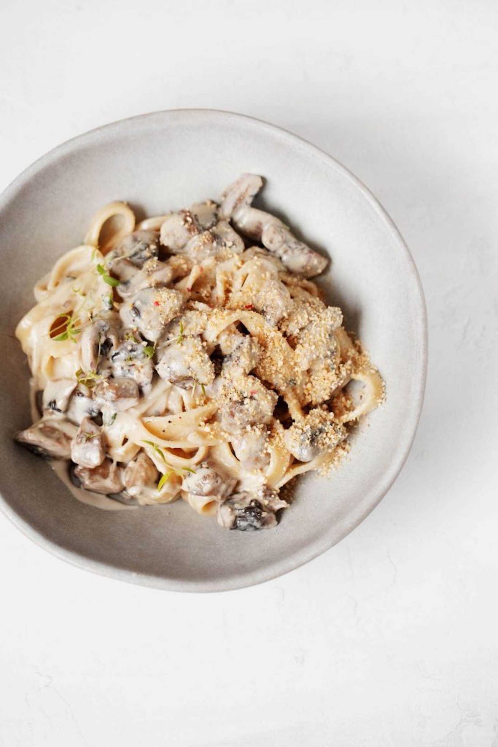 creamy vegan mushroom pasta