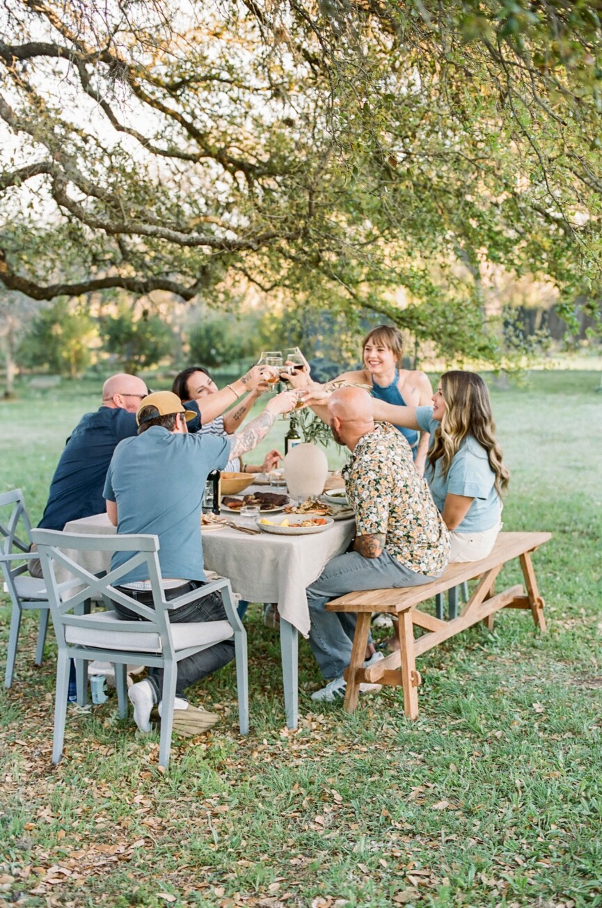 al fresco dinner party, summer gathering