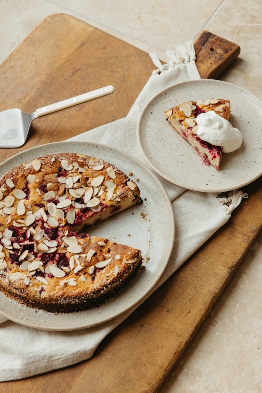 Grain-Free Lemon Raspberry Almond Cake