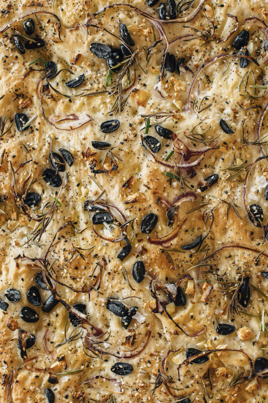 No-Knead Olive & Rosemary Focaccia