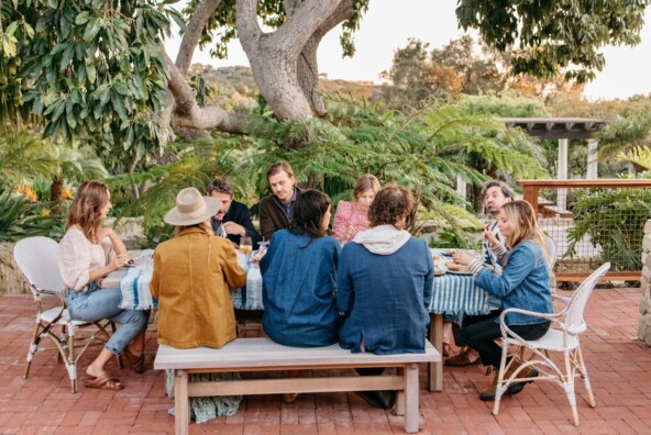 Outdoor dinner party.