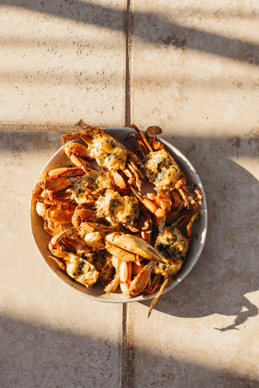grilled crab, dinner party, grilling, cooking