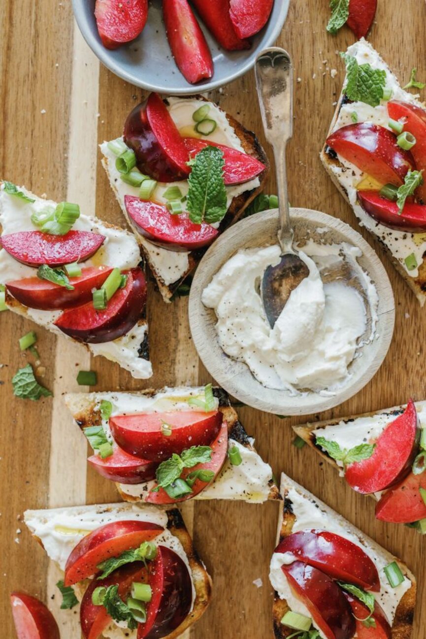 ricotta and plum bruschetta_make ahead appetizers