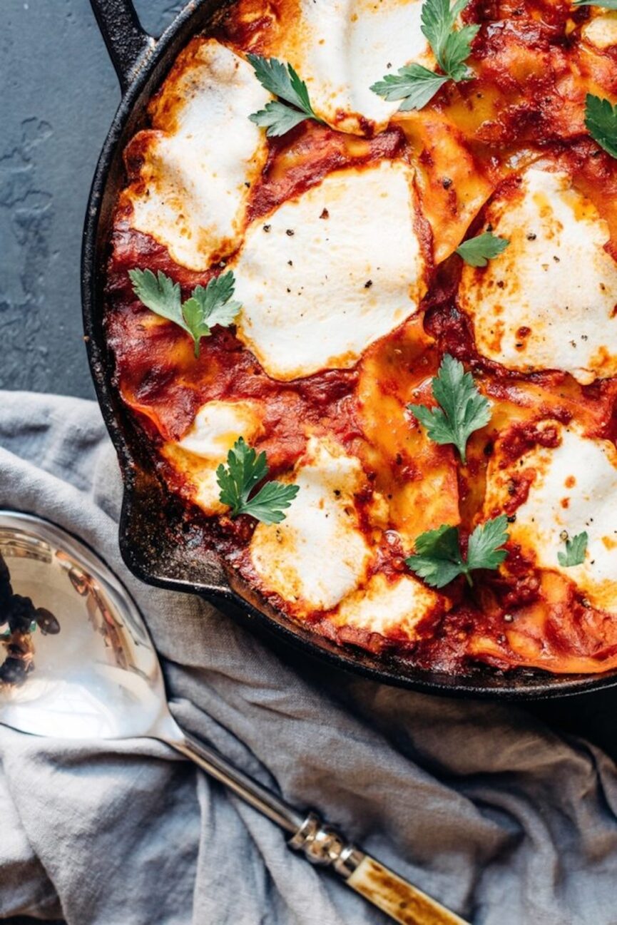 skillet eggplant lasagna_inexpensive meals for large groups