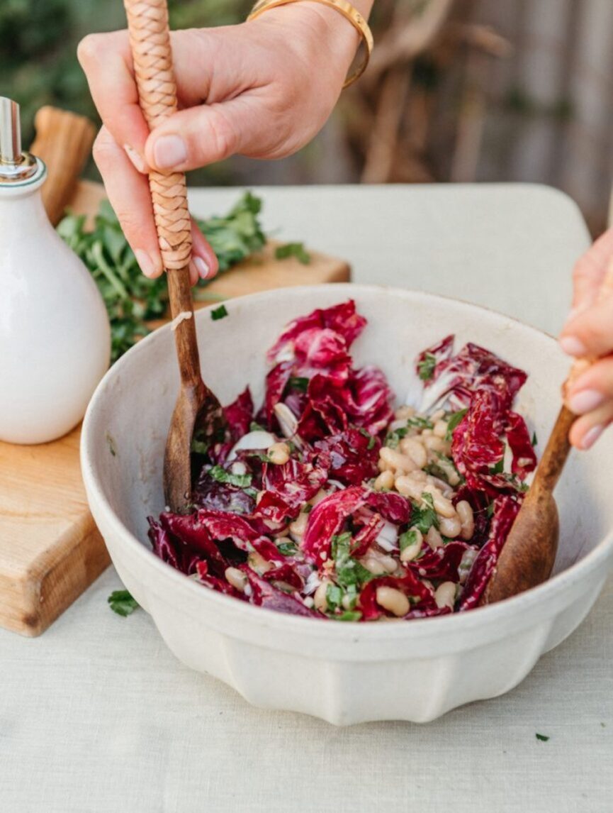 white bean and radicchio salad