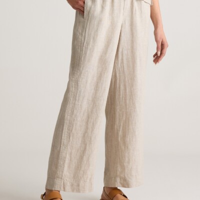 100% European Linen Wide Leg Pants