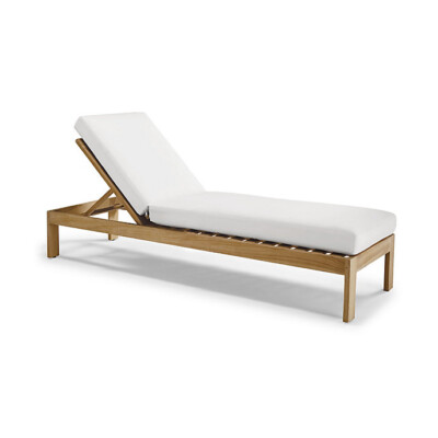 Calhoun Chaise With Cushions In Natural Teak