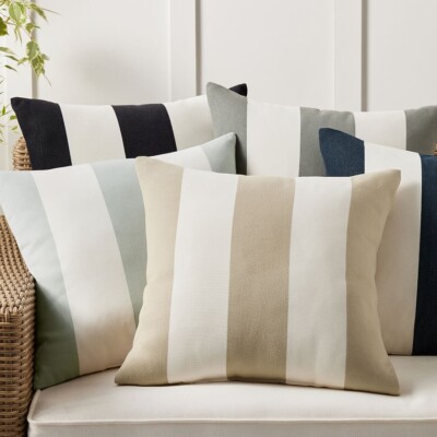 Classic Striped Outdoor Pillow