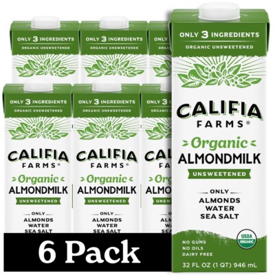 Organic Unsweetened Almond Milk (6 Pack)