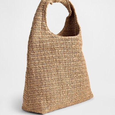 Slouchy Straw Tote Bag
