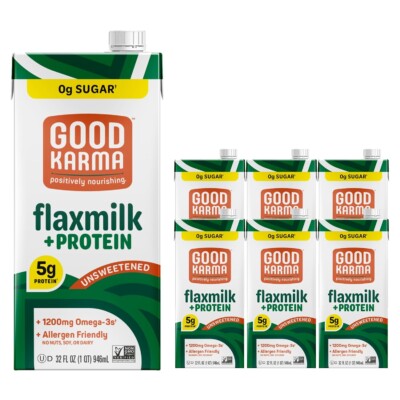 Unsweetened Flaxmilk +Protein (Pack of 6)