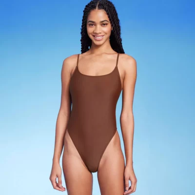 Womens-High-Leg-Cheeky-Scoop-Back-One-Piece-Swimsuit-Wild-Fable™