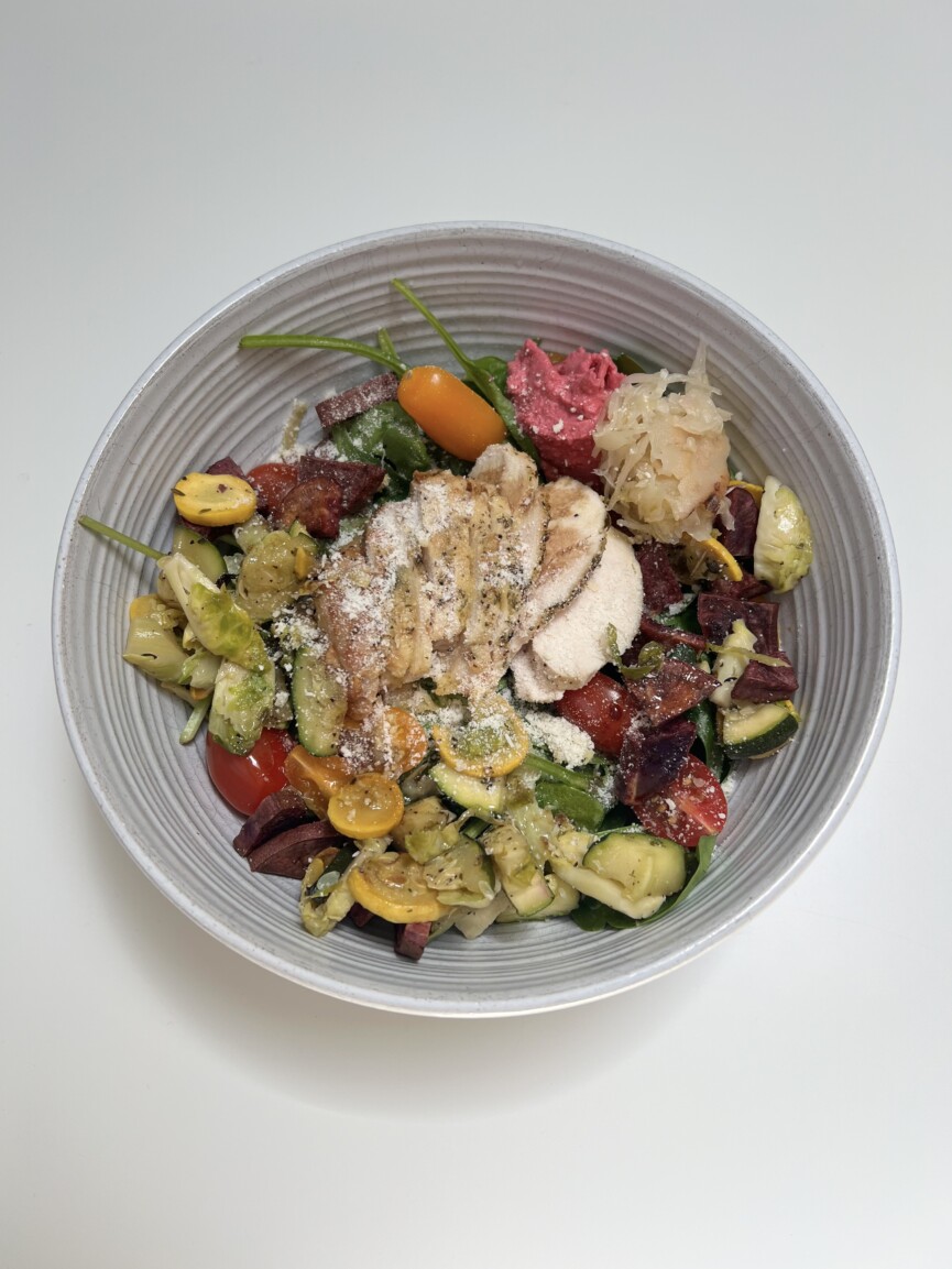 chicken salad_what I eat in a busy day