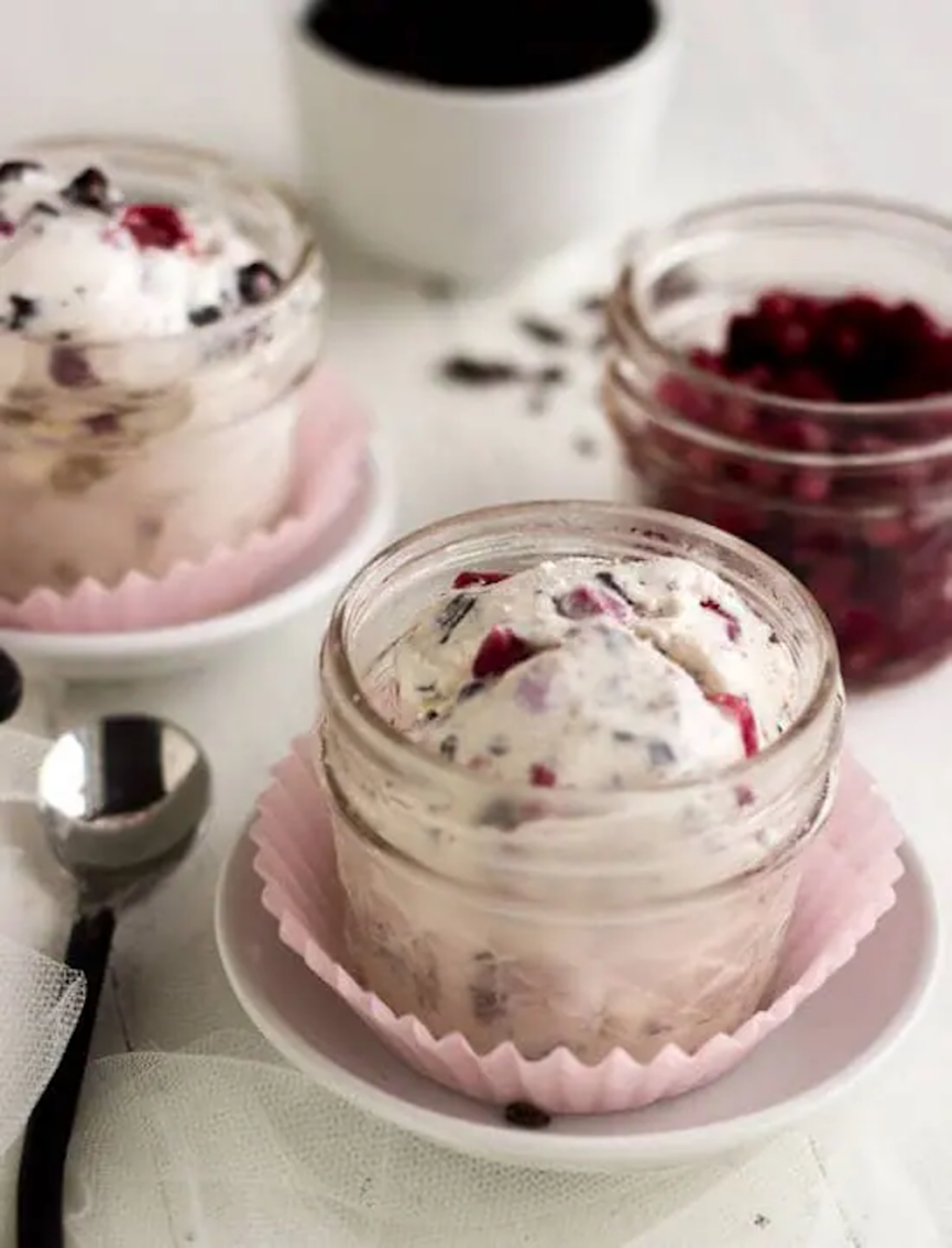 Chocolate and Pomegranate Ice Cream