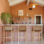 Colorful outdoor bar 2024 summer paint trends.