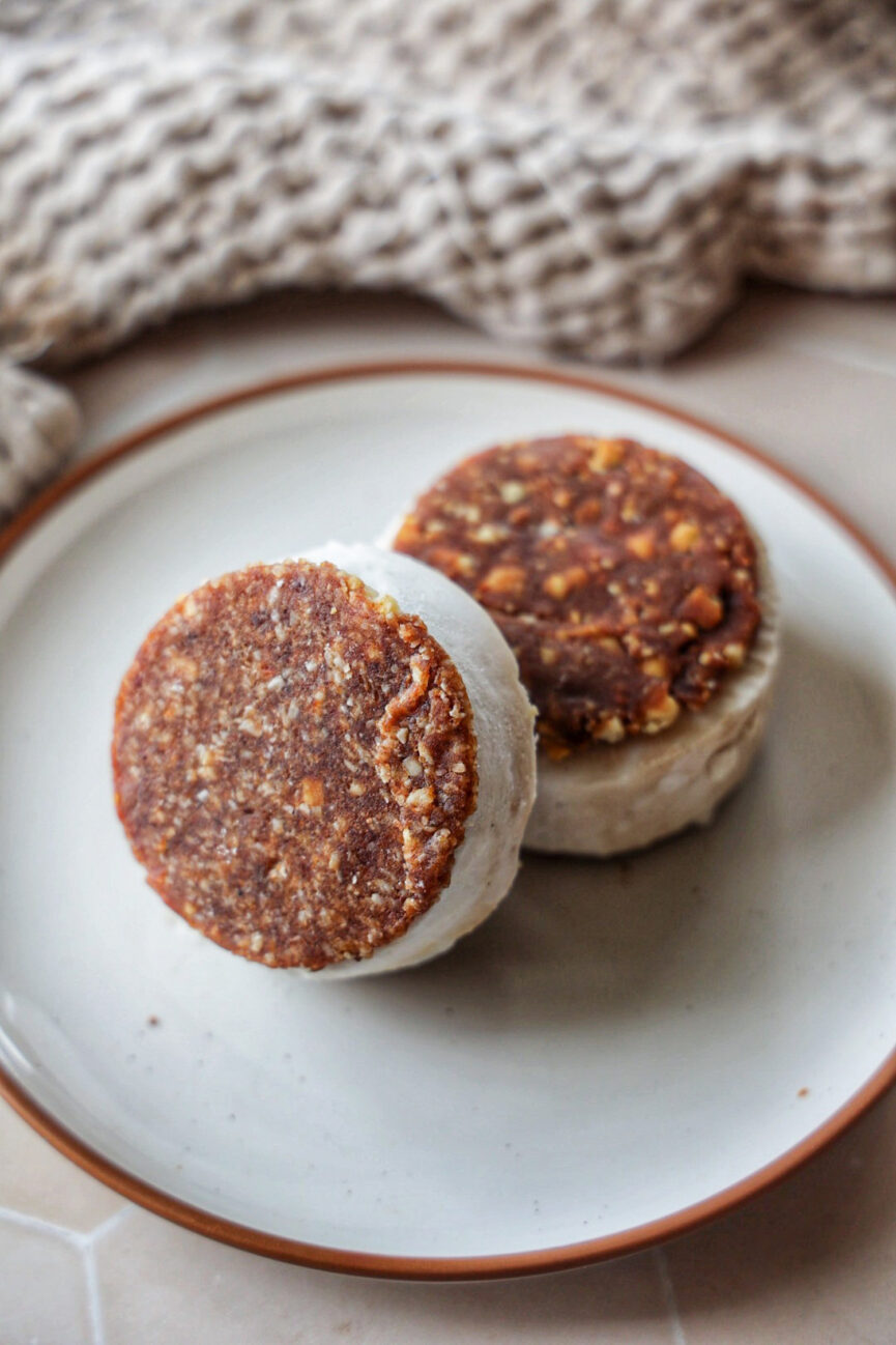 Healthy Vegan Frozen Yogurt Ice Cream Sandwiches