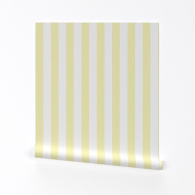 Vertical Yellow Stripes Wallpaper, Spoonflower