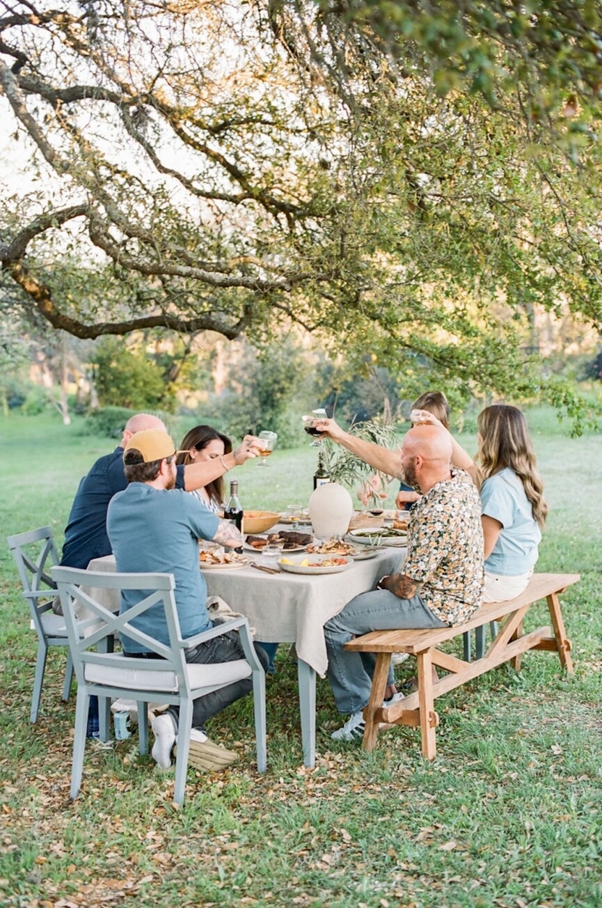 Outdoor dinner party.