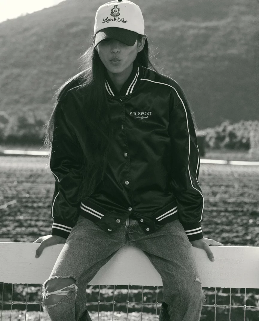 sporty and rich varsity jacket