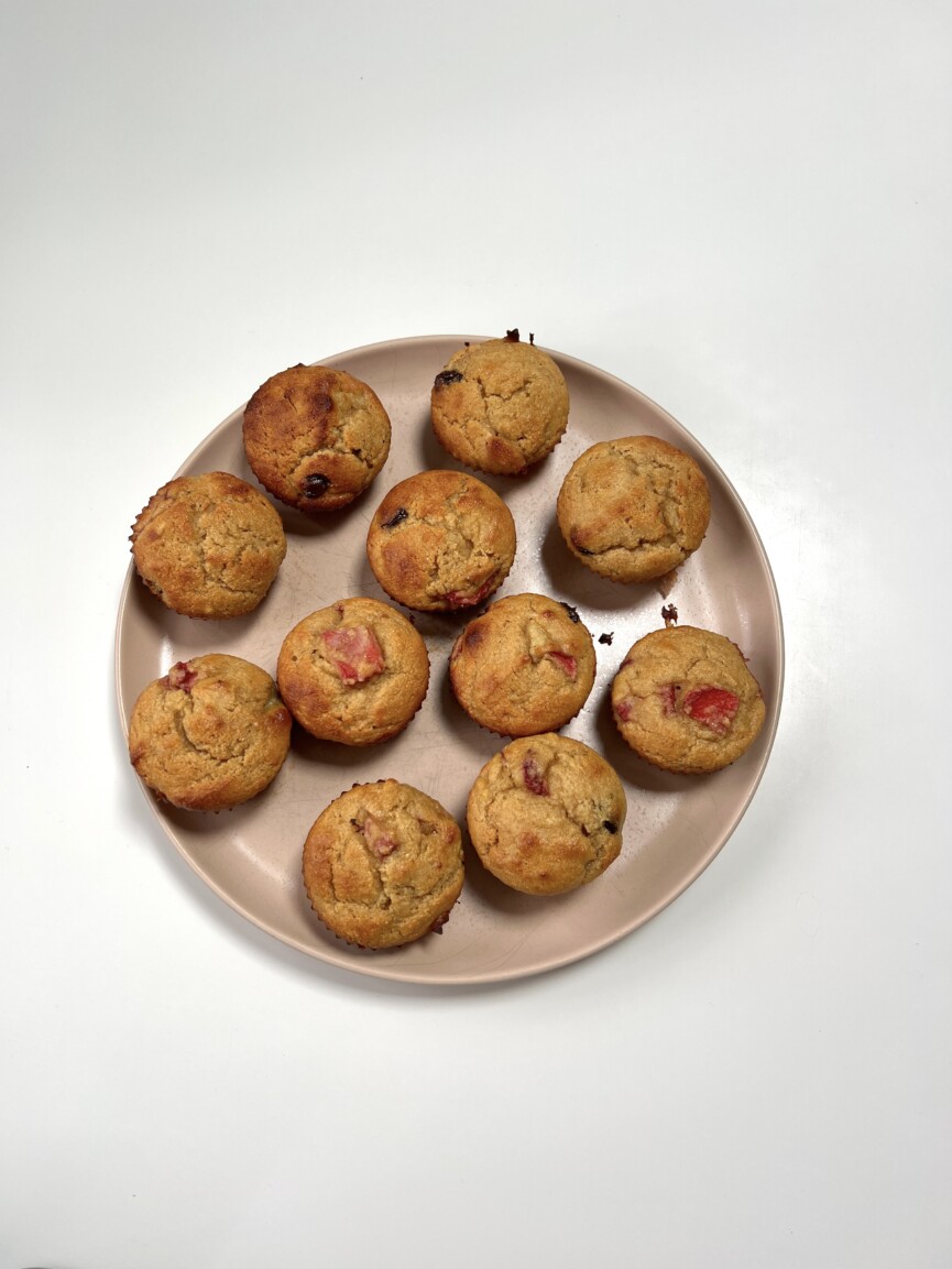 strawberry muffins_what I eat in a busy day