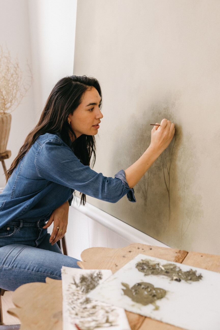 Woman painting