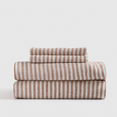 European Linen Stripe Sheet Set