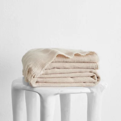 Bed Threads Oatmeal Muslin Throw