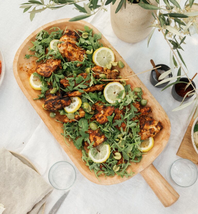 spice-rubbed chicken thighs