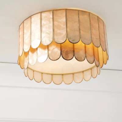 Pink flush mount light fixture