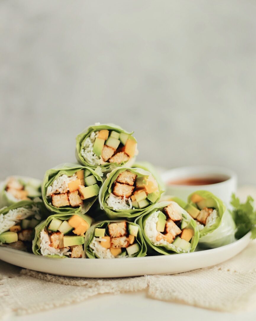 Tempeh spring rolls_best foods for skin