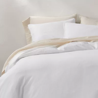 Heavyweight Linen Blend Duvet Cover Pillow Sham Set